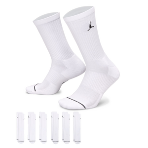 Nike Jordan Everyday Socks (6 pairs) White/Black HV6228-100 Large