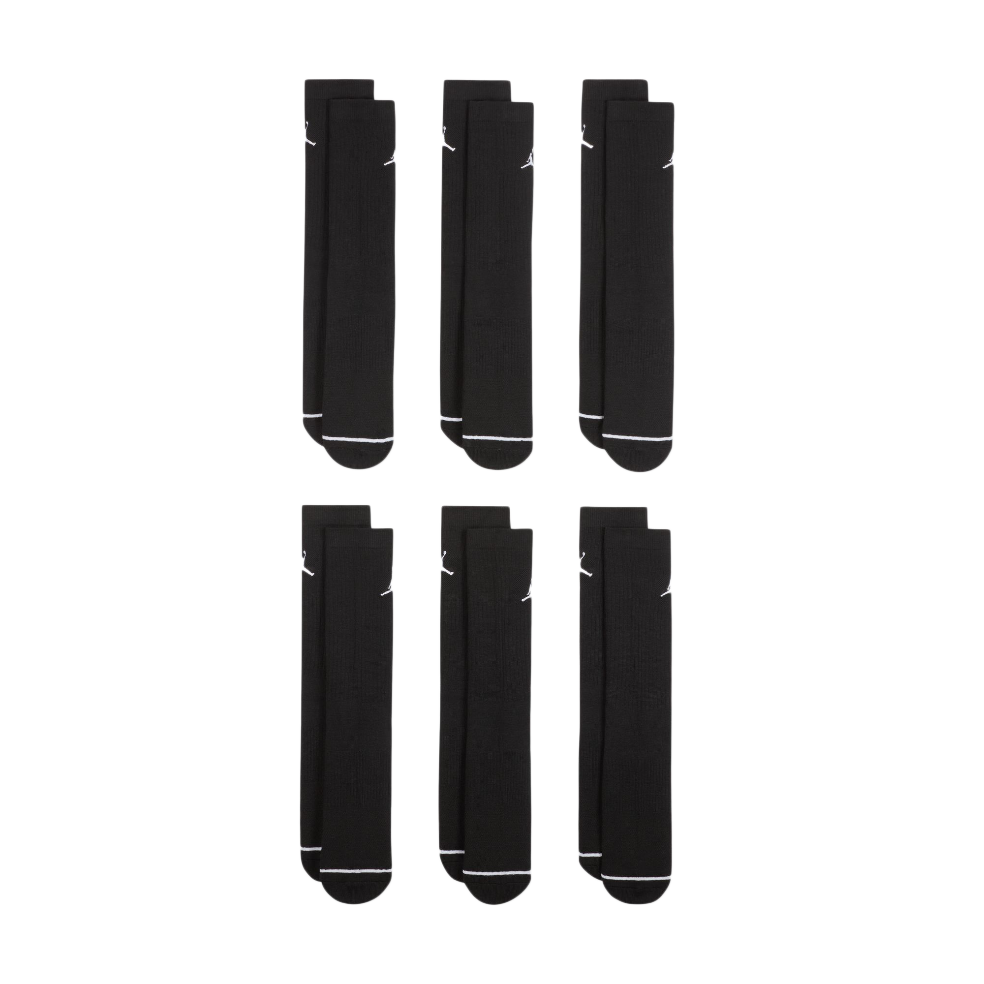 Nike Jordan Everyday Socks (6 pairs) Black/White HV6228-010 Large