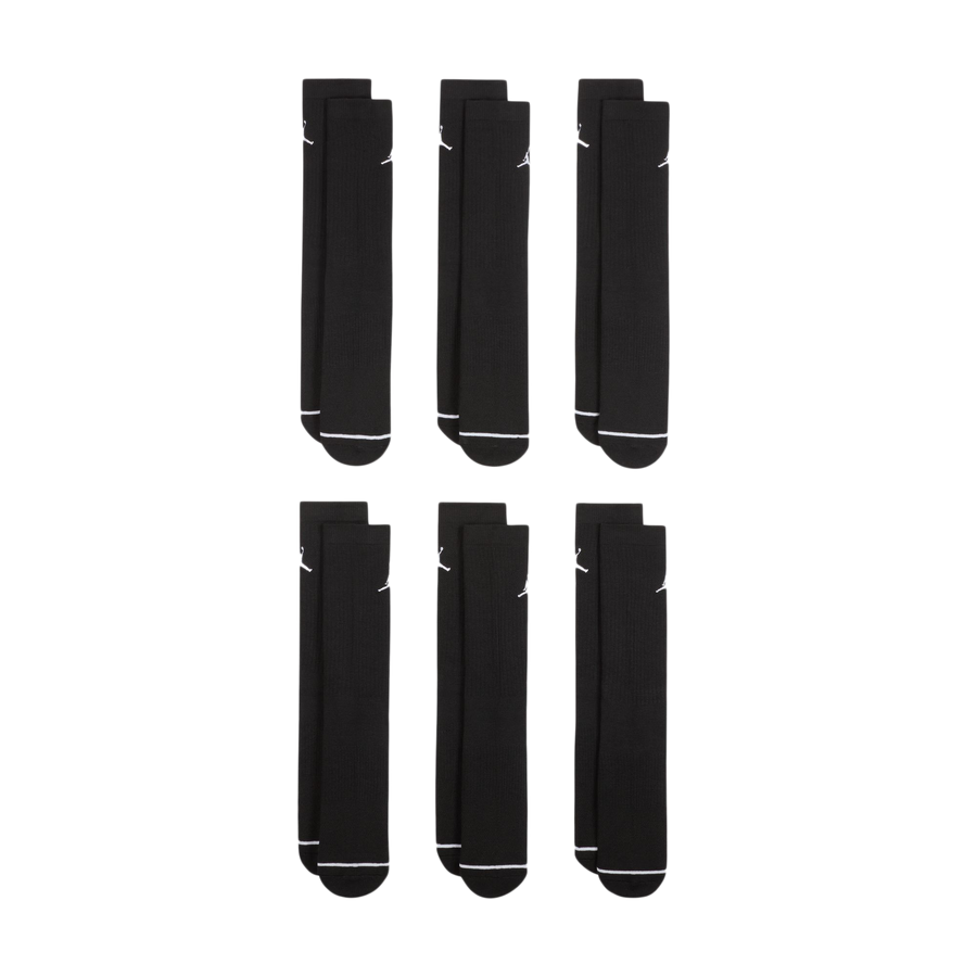 Nike Jordan Everyday Socks (6 pairs) Black/White HV6228-010 Large
