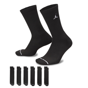Nike Jordan Everyday Socks (6 pairs) Black/White HV6228-010 Large