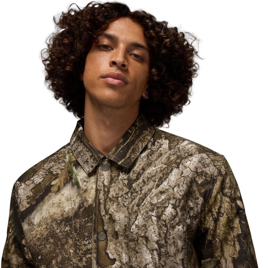 Nike Jordan Flight Chicago Realtree Jacket Medium Olive/Sail HV0649-222