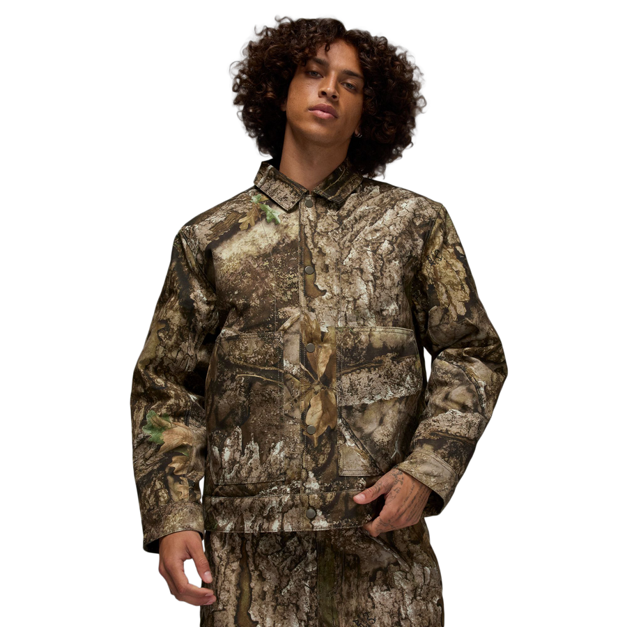 Nike Jordan Flight Chicago Realtree Jacket Medium Olive/Sail HV0649-222