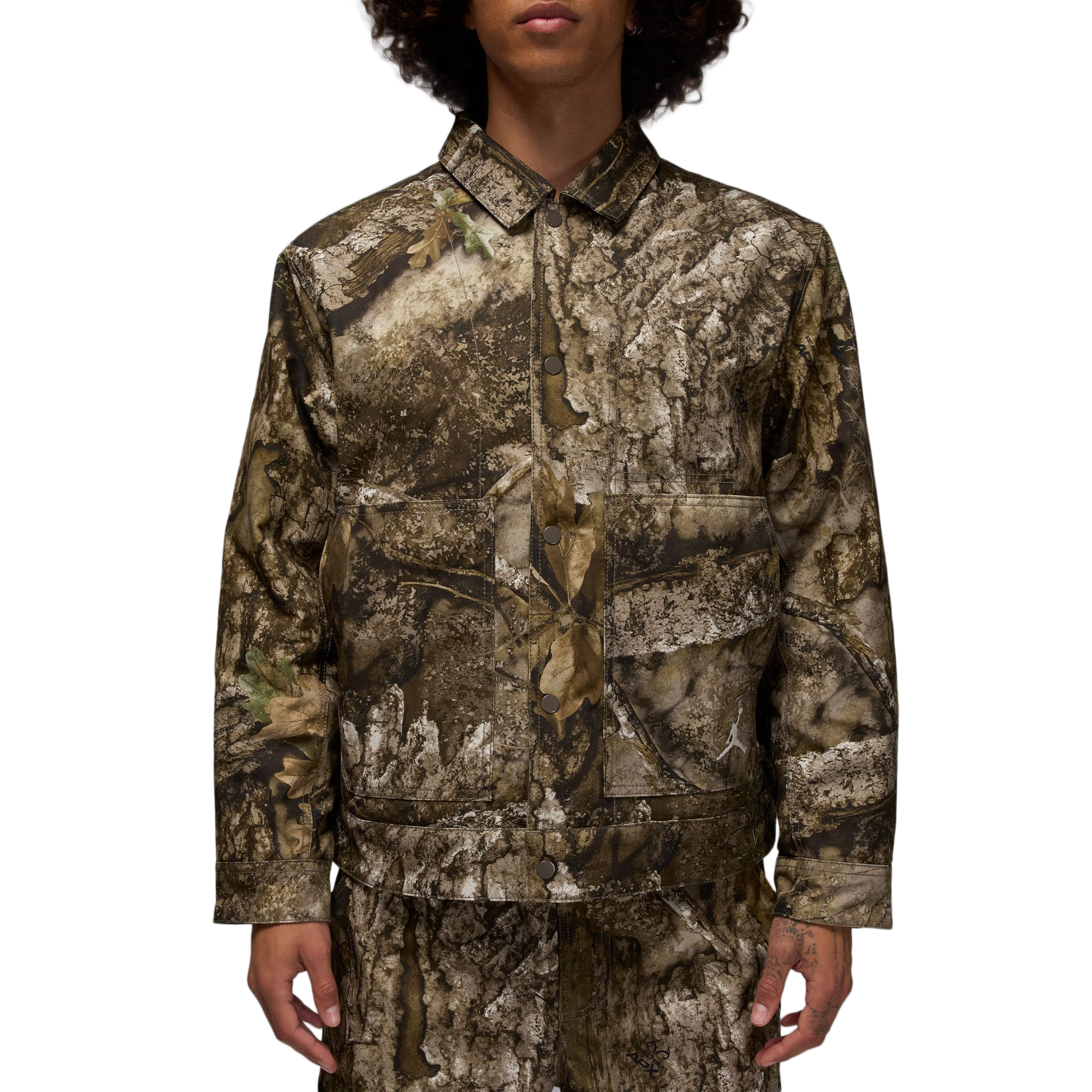 Nike Jordan Flight Chicago Realtree Jacket Medium Olive/Sail HV0649-222