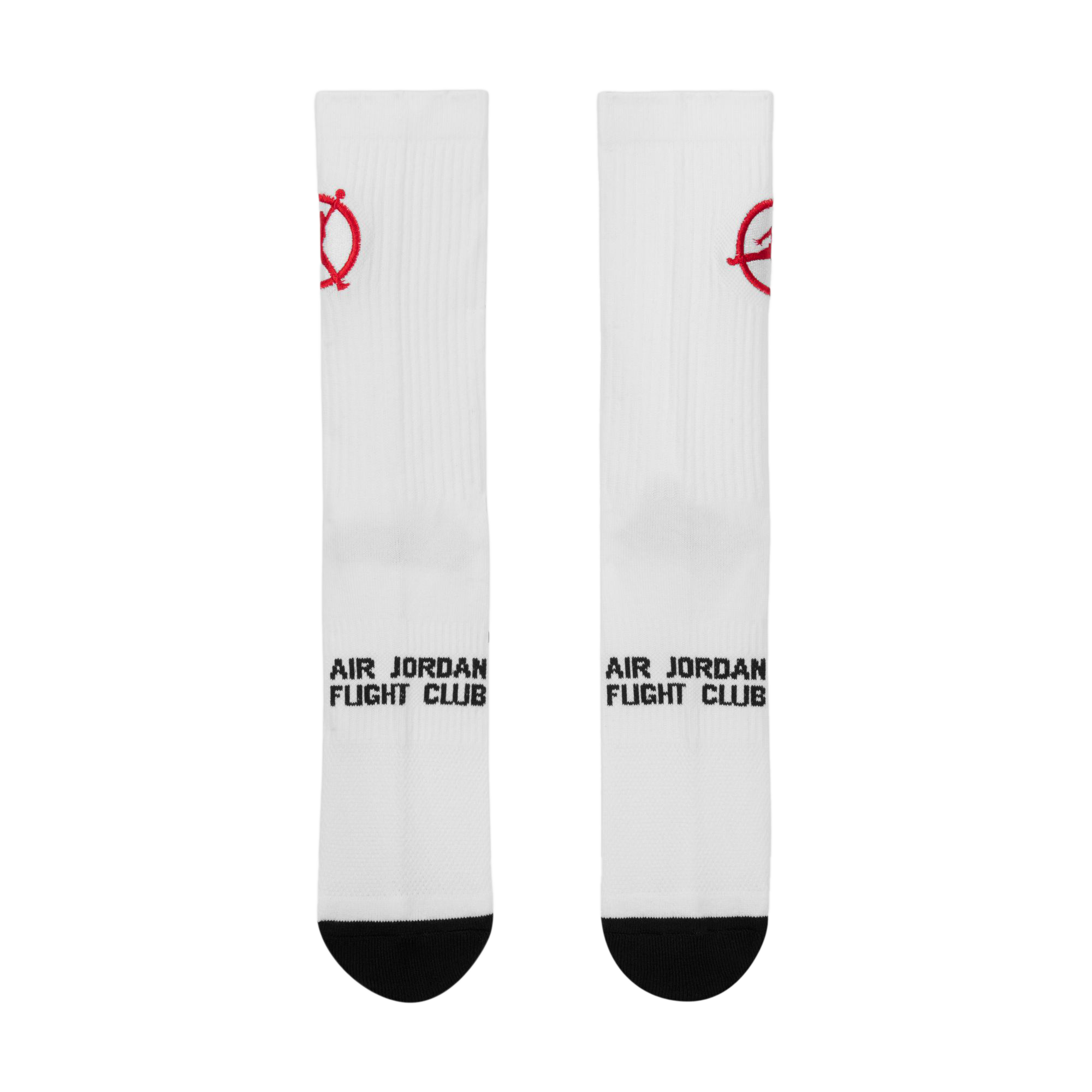 Nike Jordan Flight Club Cushioned Crew Socks White/Black/University Red IF3502-100