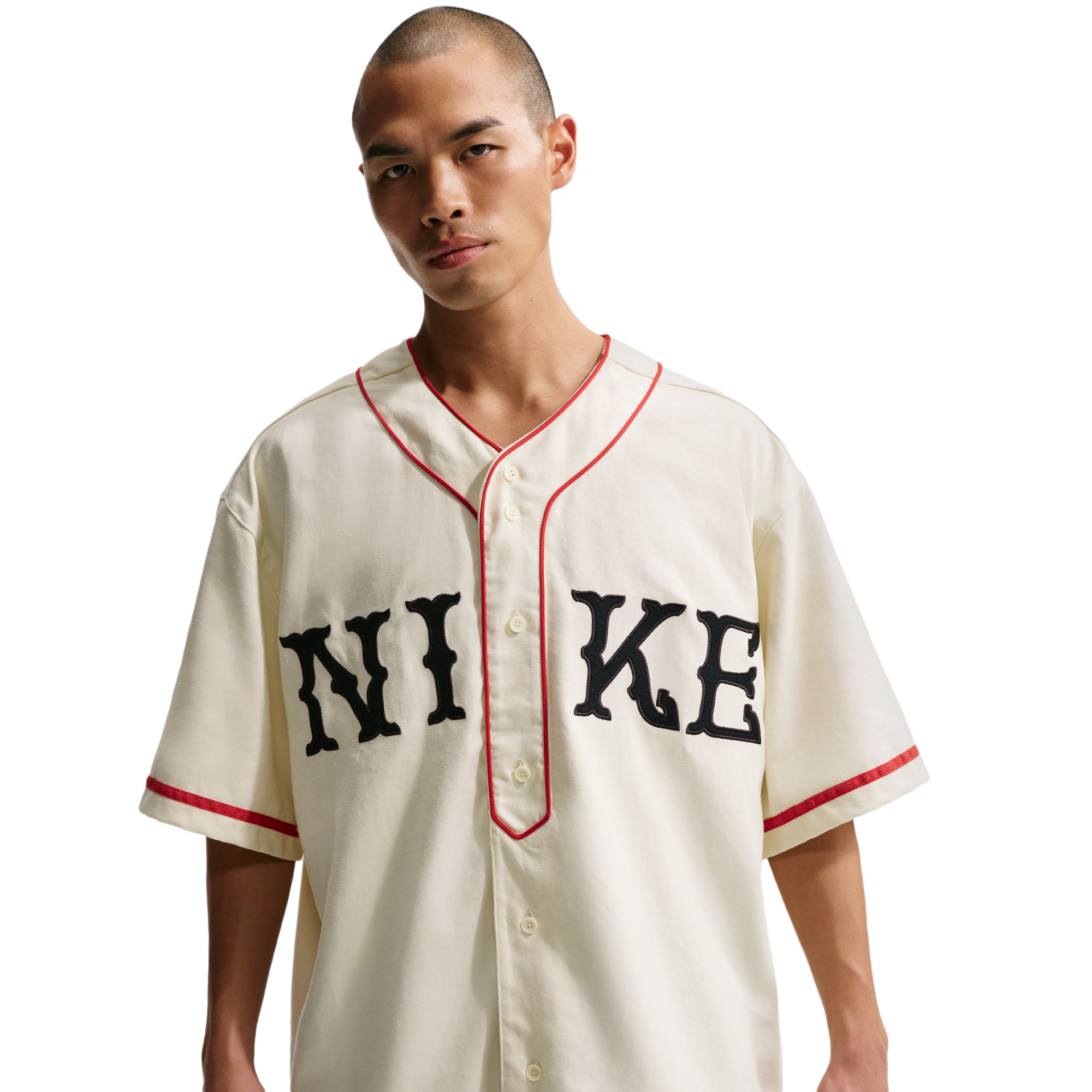 Nike Life Short Sleeve Vintage Sport Top Coconut Milk/U Red/Black IF2229-113