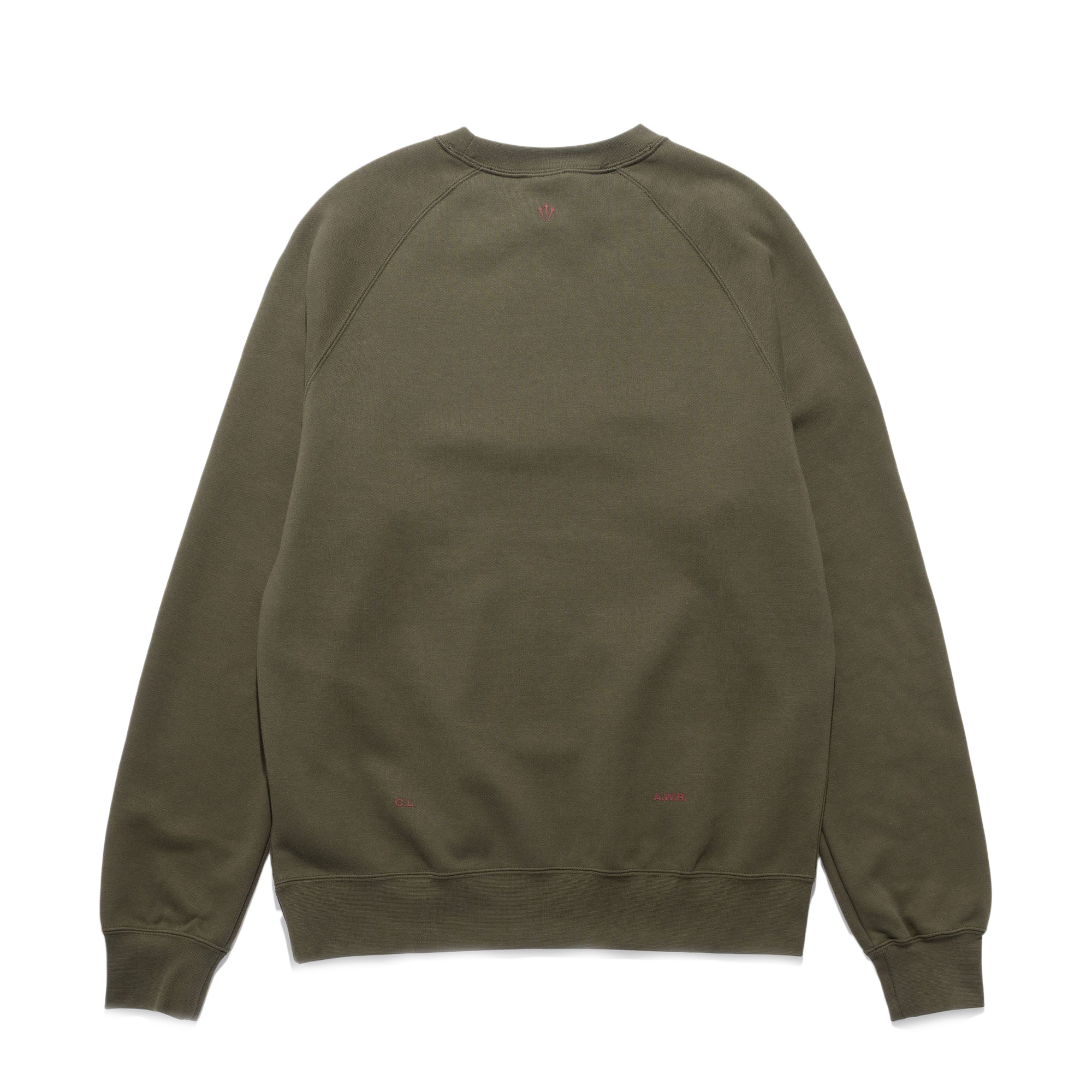 Nike NOCTA Men's Fleece CS Crew Cargo Khaki/Team Red FN8160-325