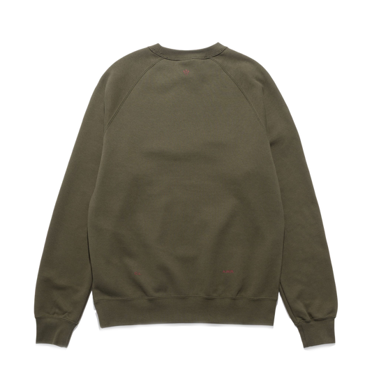 Nike NOCTA Men's Fleece CS Crew Cargo Khaki/Team Red FN8160-325