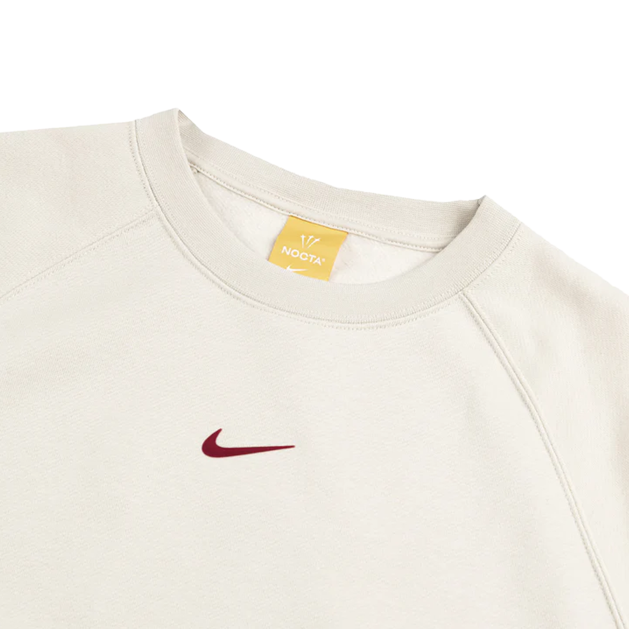 Nike NOCTA Men's Fleece CS Crew Lt Orewood Brn/Team Red FN8160-104