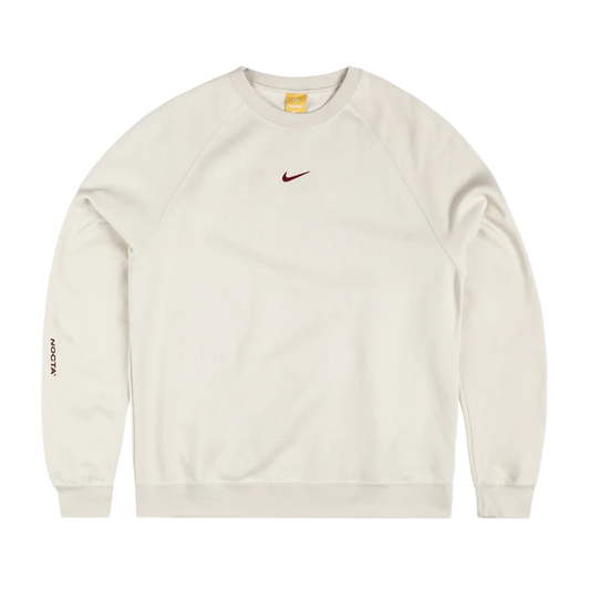 Nike NOCTA Men's Fleece CS Crew Lt Orewood Brn/Team Red FN8160-104