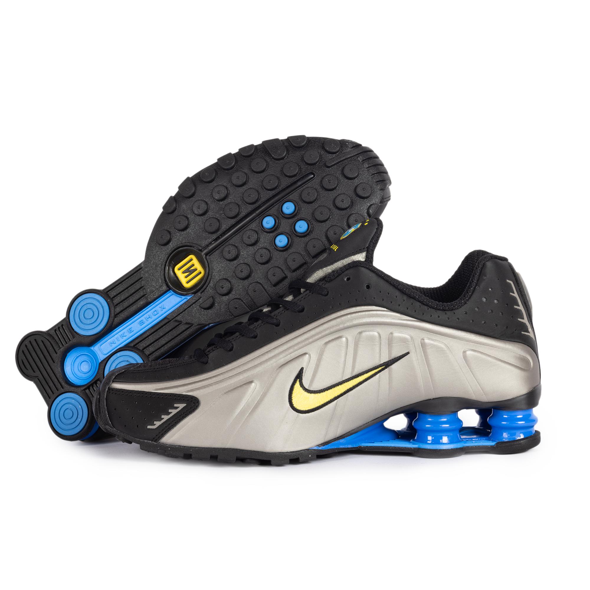 Nike Shox R4 Black/Canary/Mtlc Pewter/Lt Photo Blue IO8134-001
