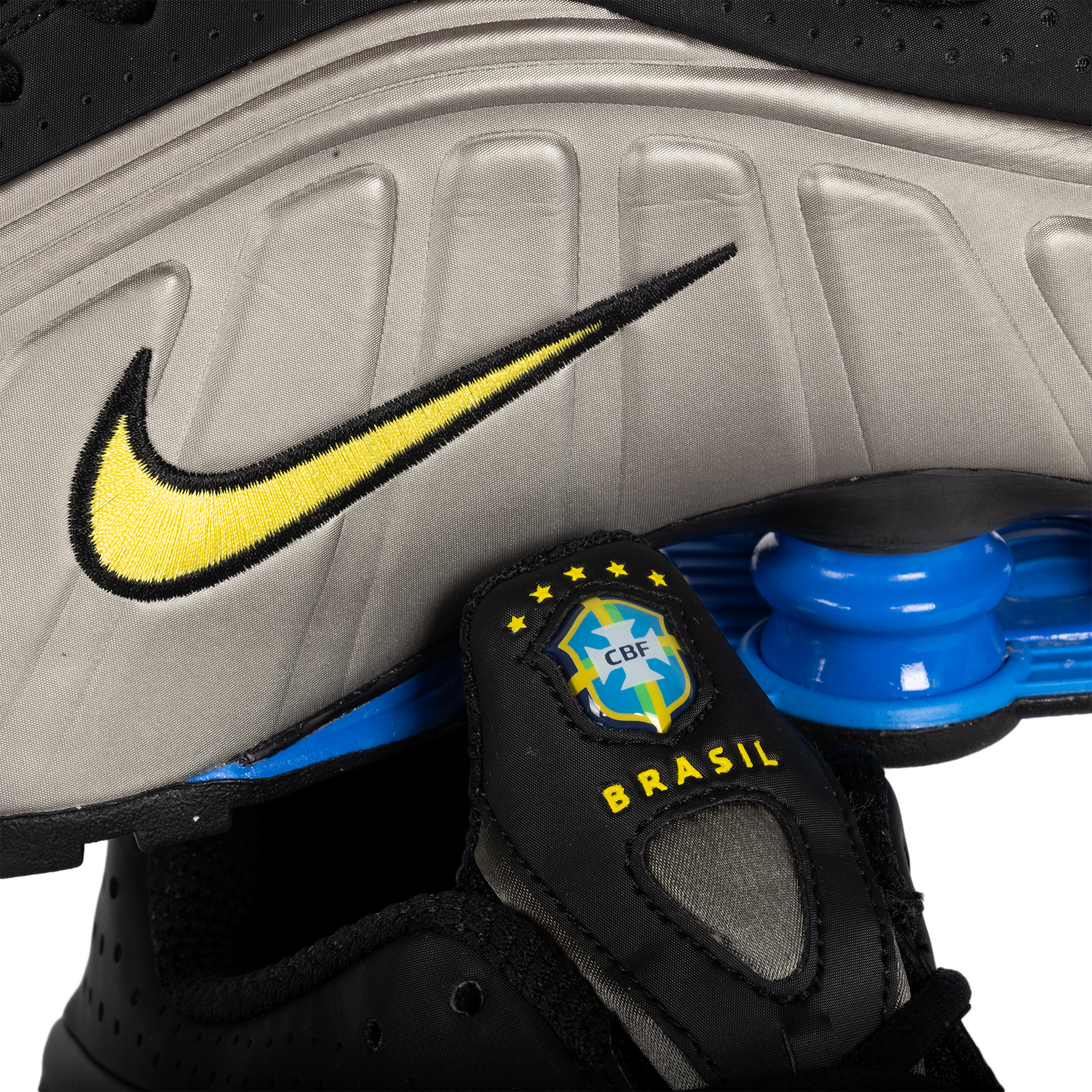 Nike Shox R4 Black/Canary/Mtlc Pewter/Lt Photo Blue IO8134-001