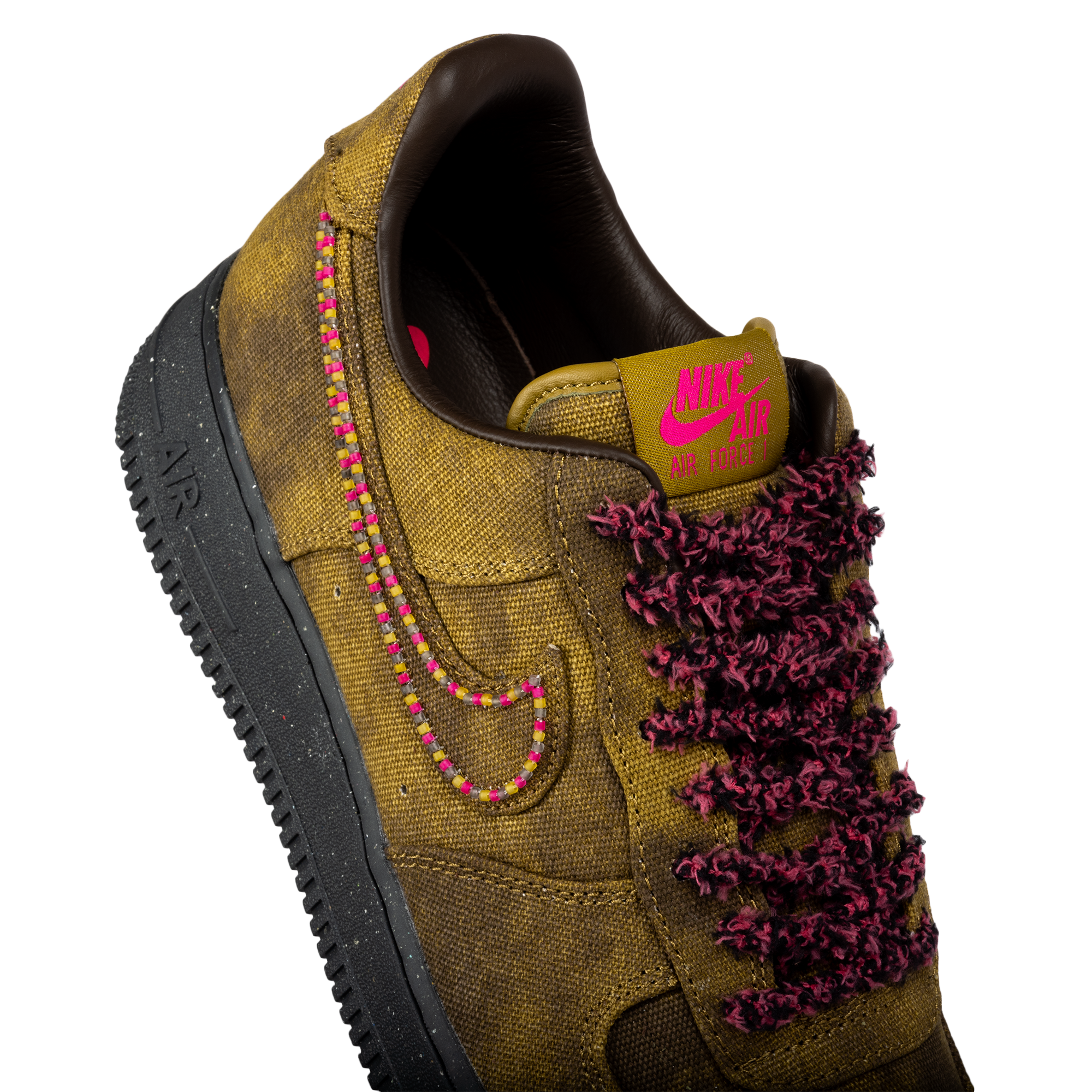Nike Air Force 1 Boucle QS Desert Moss/Fierce Pink/Midwest Gold IO4474-300