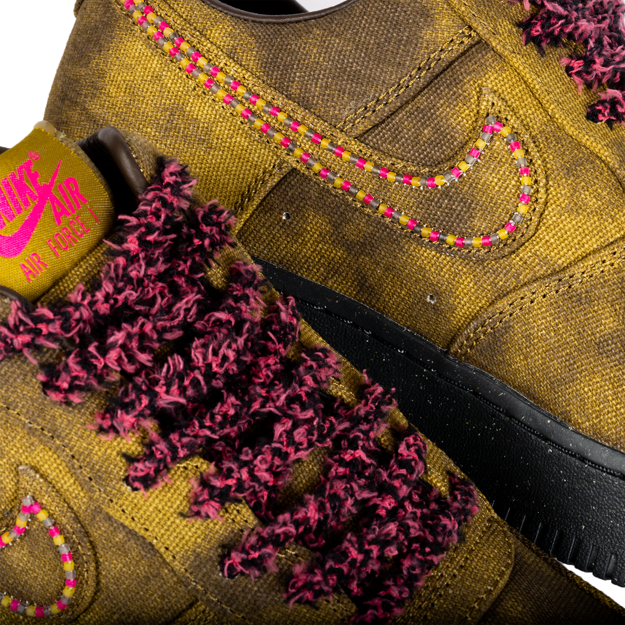 Nike Air Force 1 Boucle QS Desert Moss/Fierce Pink/Midwest Gold IO4474-300