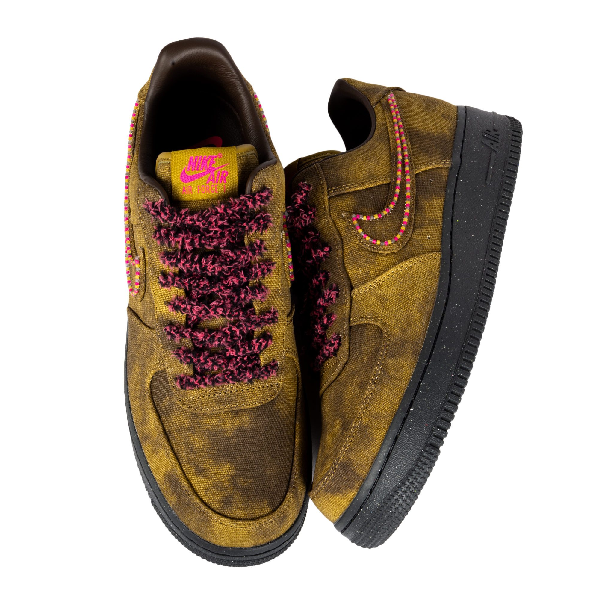 Nike Air Force 1 Boucle QS Desert Moss/Fierce Pink/Midwest Gold IO4474-300