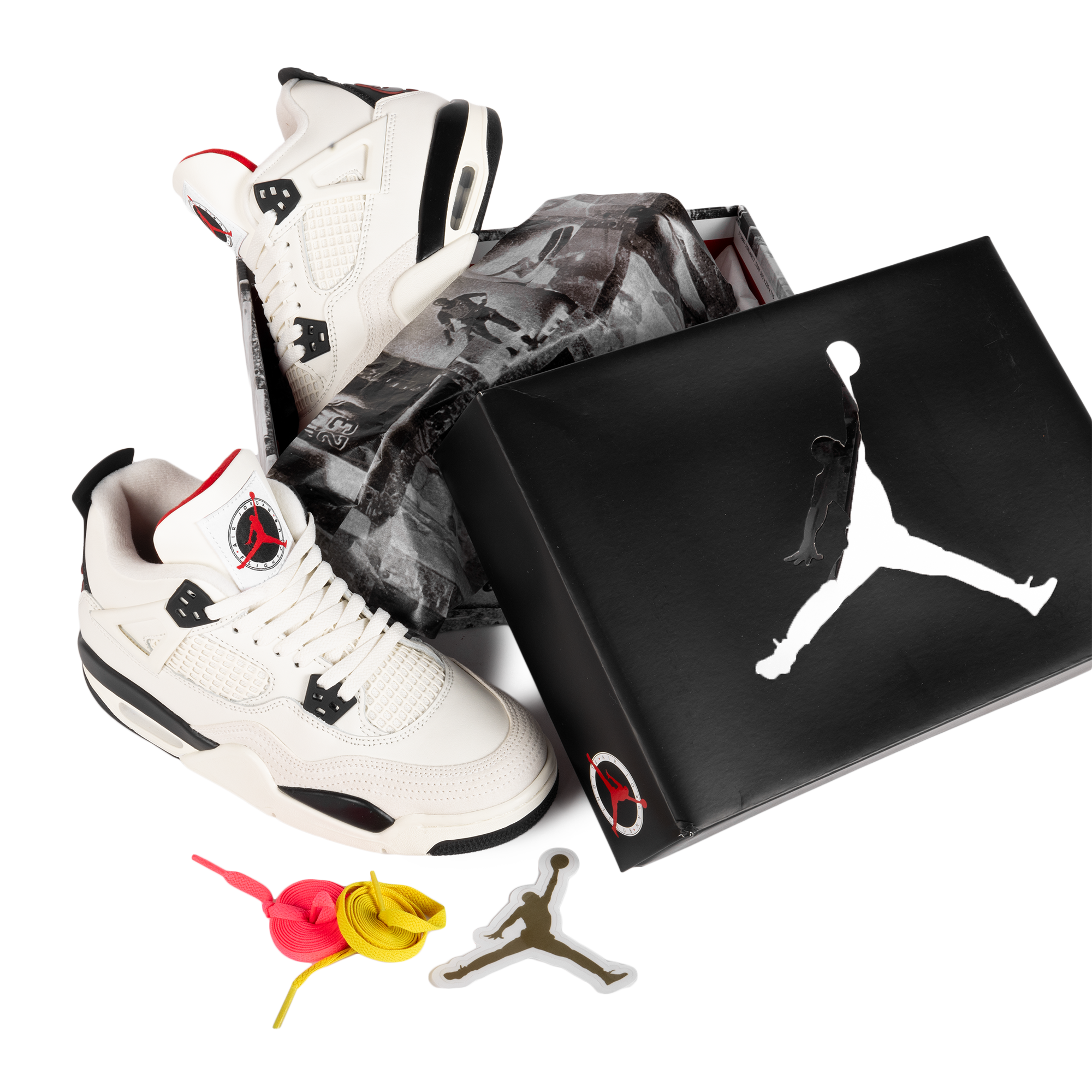 Nike Air Jordan 4 Retro OG FC (GS) Sail/Black/University Red IM4026-100