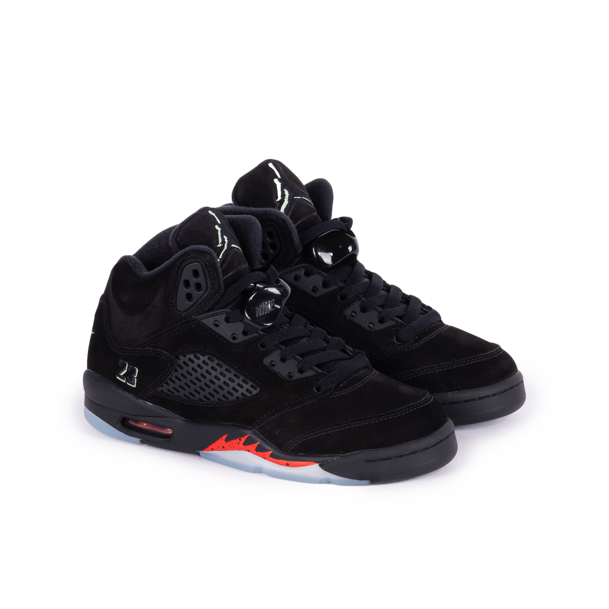 Nike Air Jordan 5 Retro "Halloween" (GS) Black/Black/Picante Red/Glow N The Dark HQ7980-001