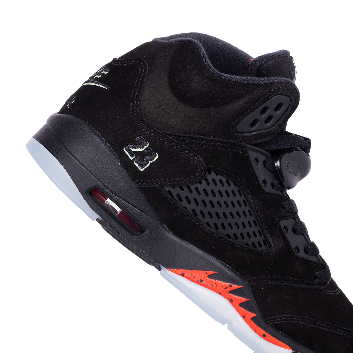 Nike Air Jordan 5 Retro "Halloween" (GS) Black/Black/Picante Red/Glow N The Dark HQ7980-001