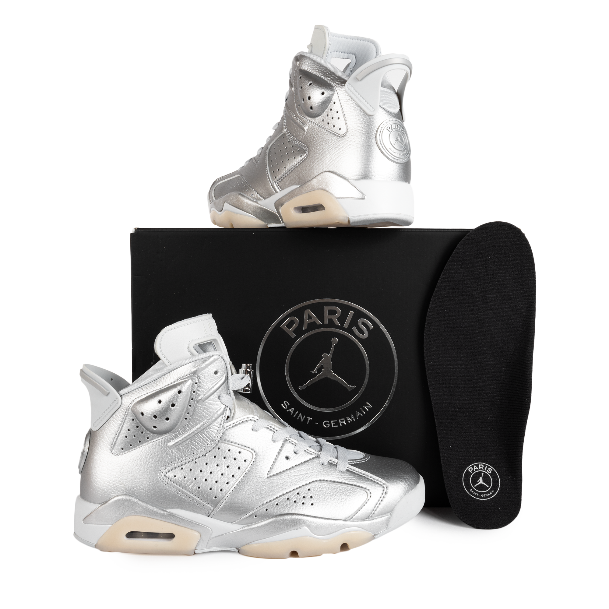 Nike Air Jordan x Paris Saint-Germain Jordan 6 Retro Metallic Silver IQ5135-001