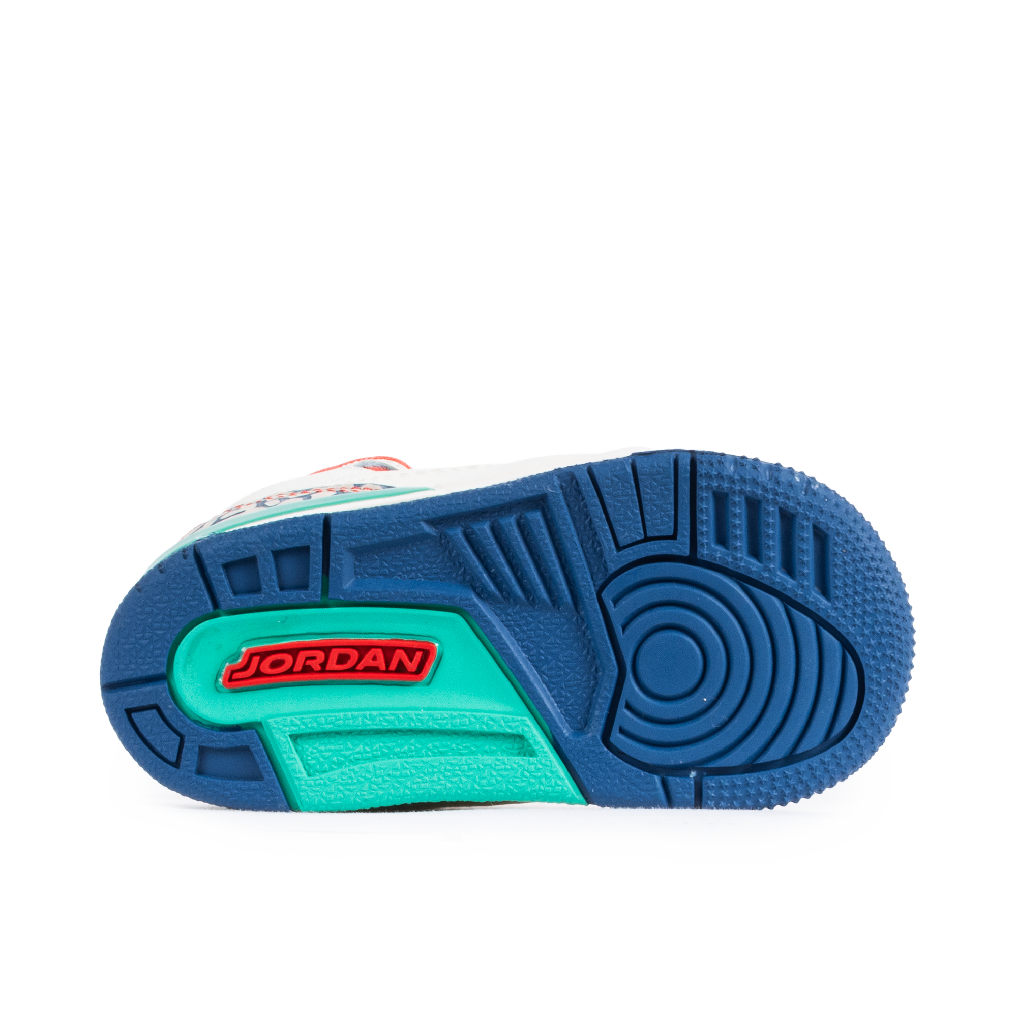 Nike Jordan 3 Retro "Play Your Way" (TD) Chalk/Track Red/T Blue/Kinetic Green IO2075-100