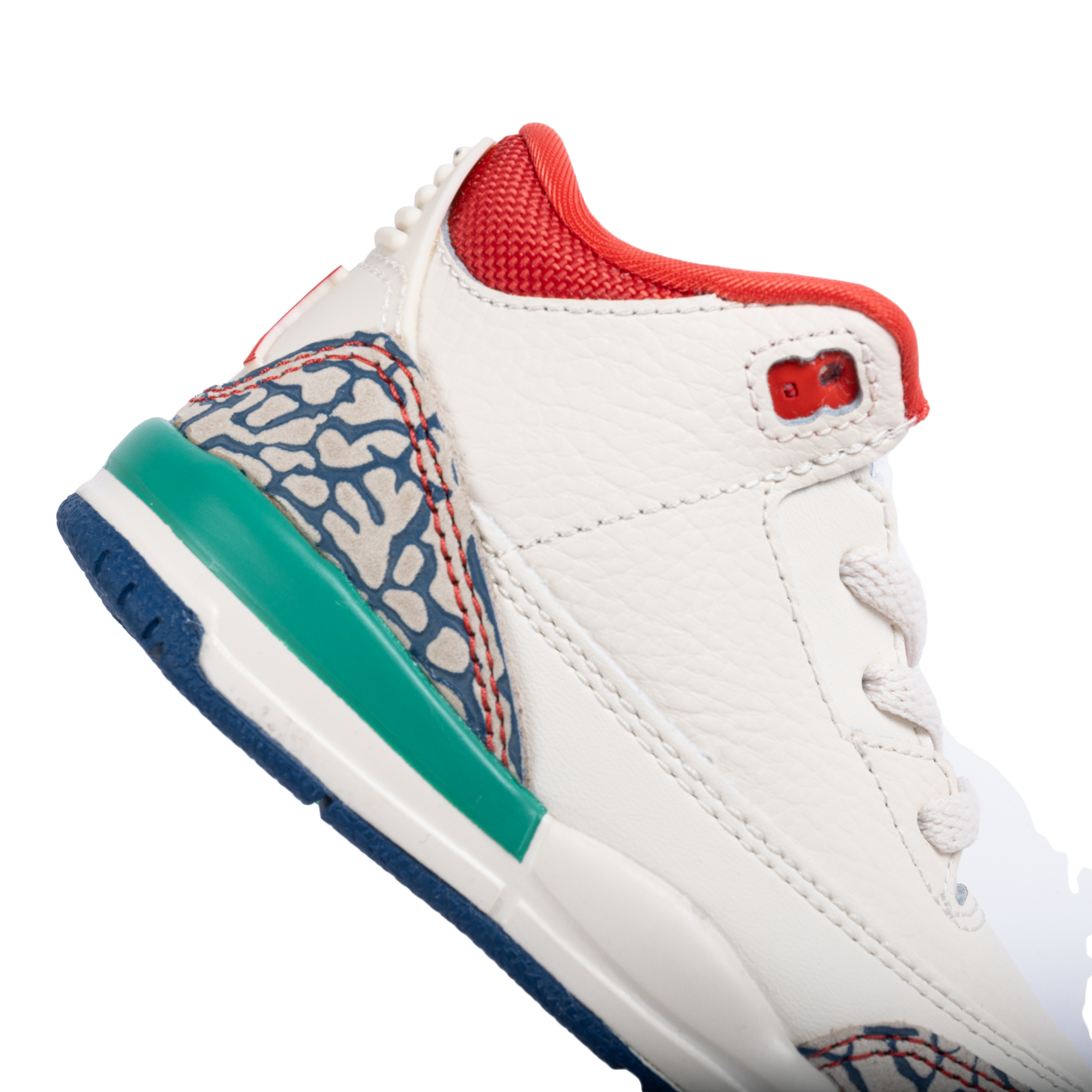 Nike Jordan 3 Retro "Play Your Way" (TD) Chalk/Track Red/T Blue/Kinetic Green IO2075-100