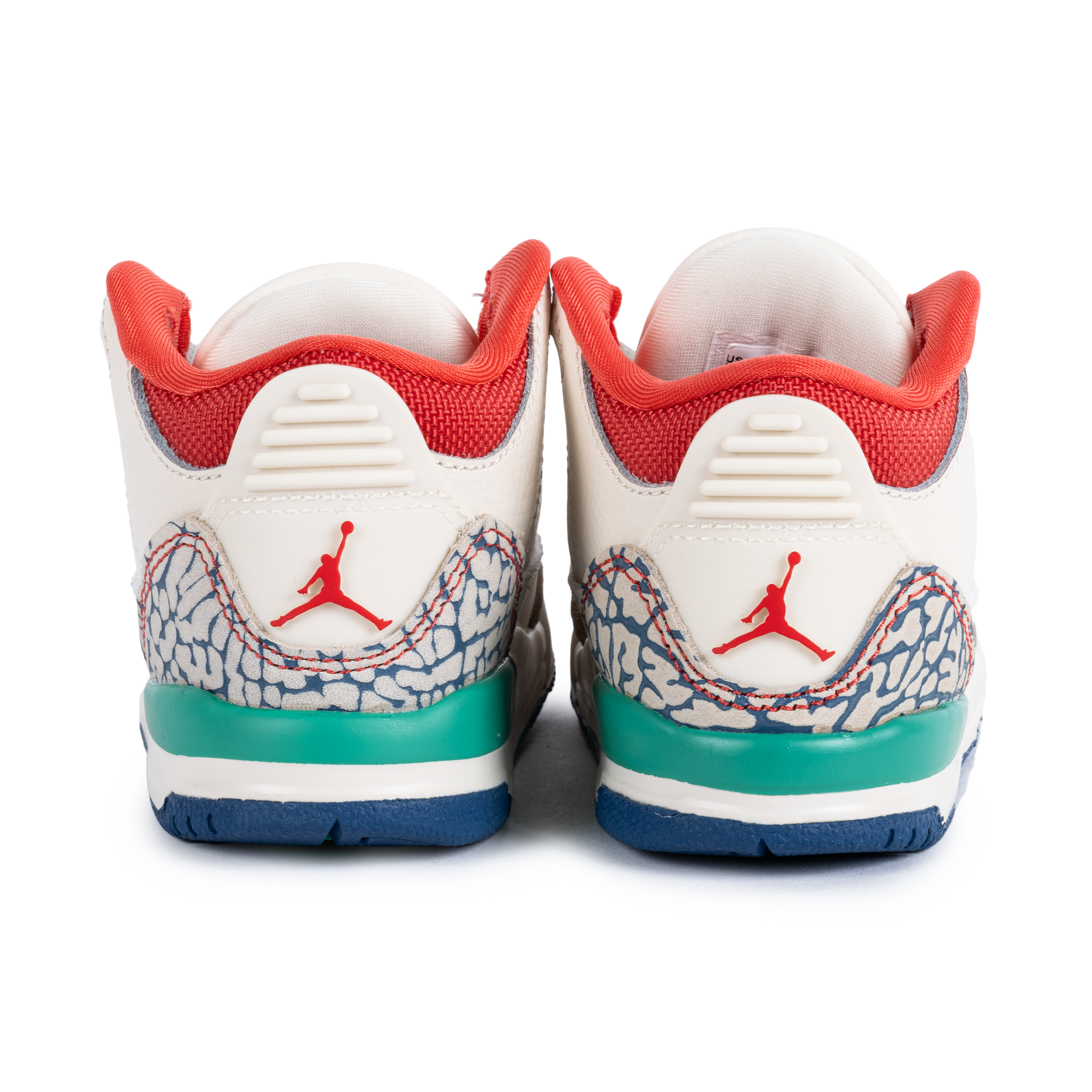 Nike Jordan 3 Retro "Play Your Way" (TD) Chalk/Track Red/T Blue/Kinetic Green IO2075-100