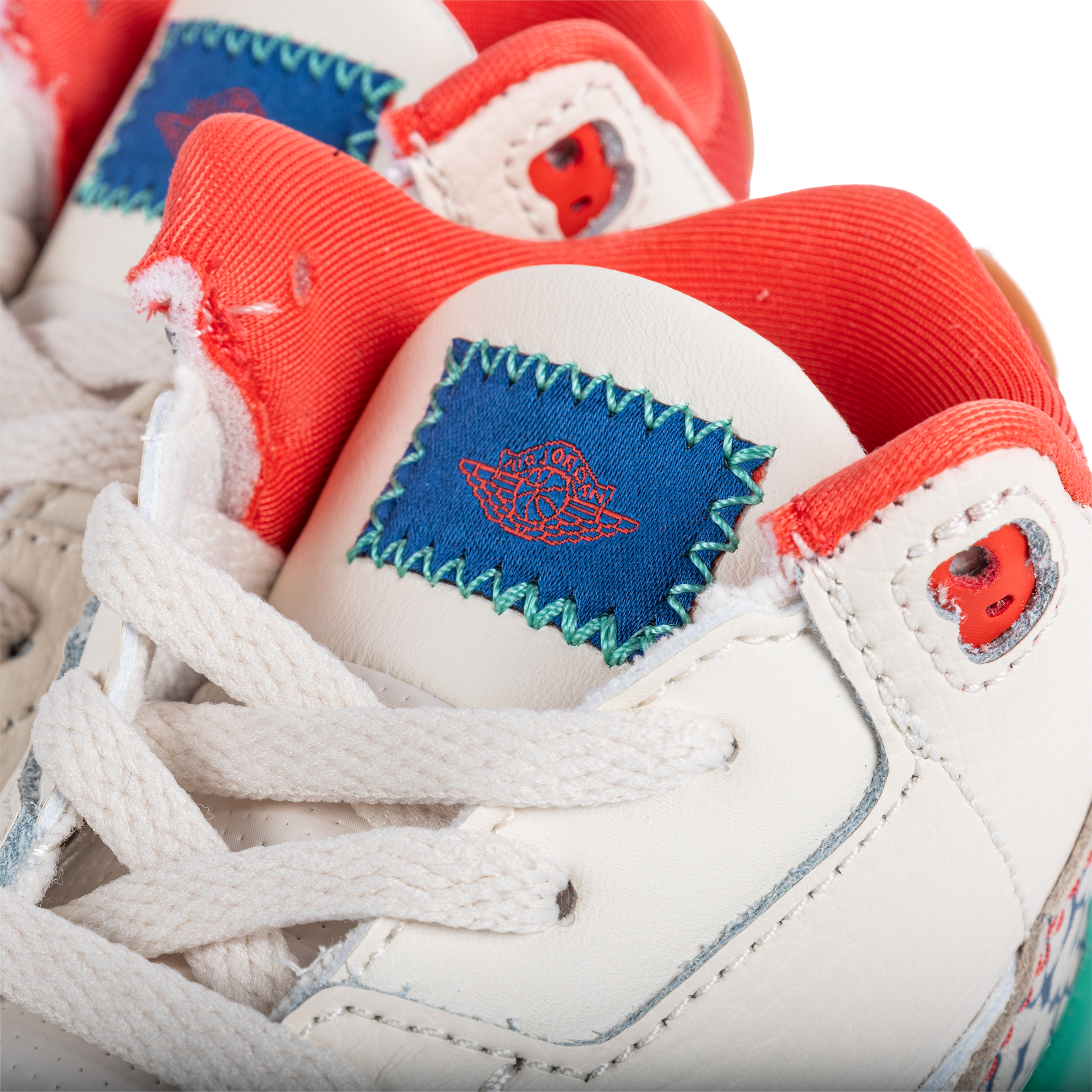 Nike Jordan 3 Retro "Play Your Way" (TD) Chalk/Track Red/T Blue/Kinetic Green IO2075-100