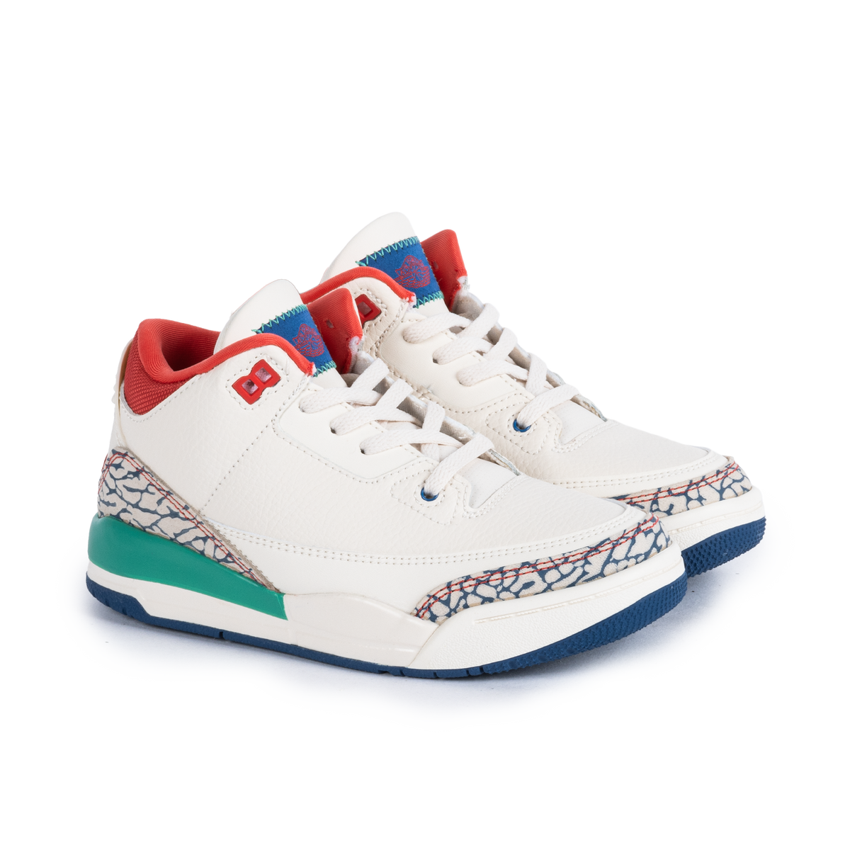 Nike Jordan 3 Retro "Play Your Way" (PS) Chalk/Track Red/T Blue/Kinetic Green IO2074-100