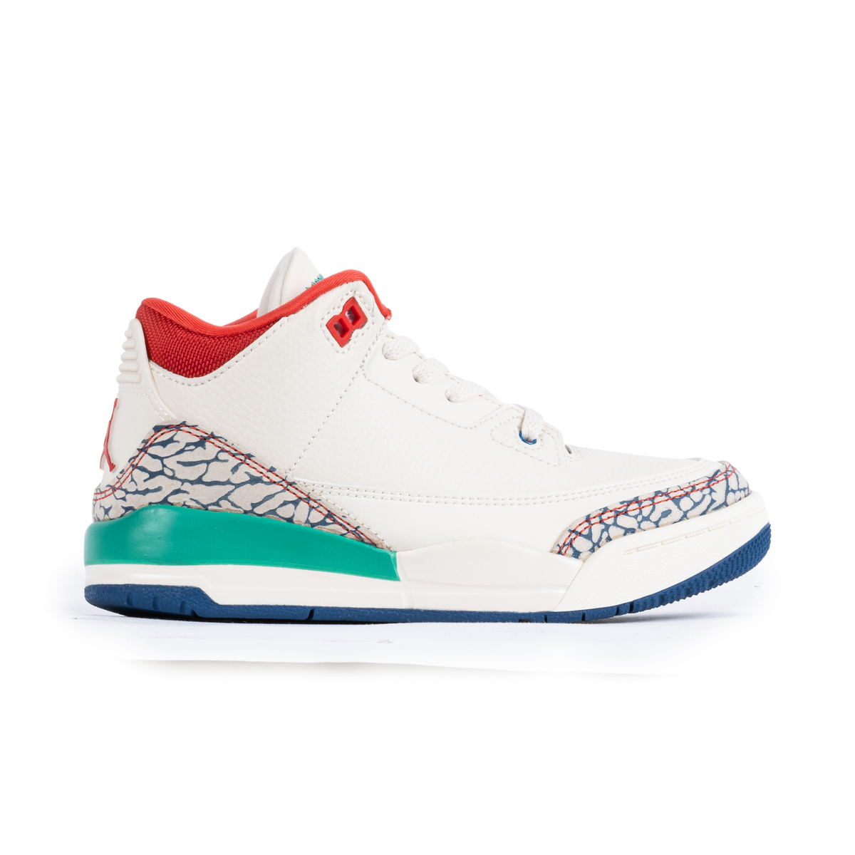 Nike Jordan 3 Retro "Play Your Way" (PS) Chalk/Track Red/T Blue/Kinetic Green IO2074-100
