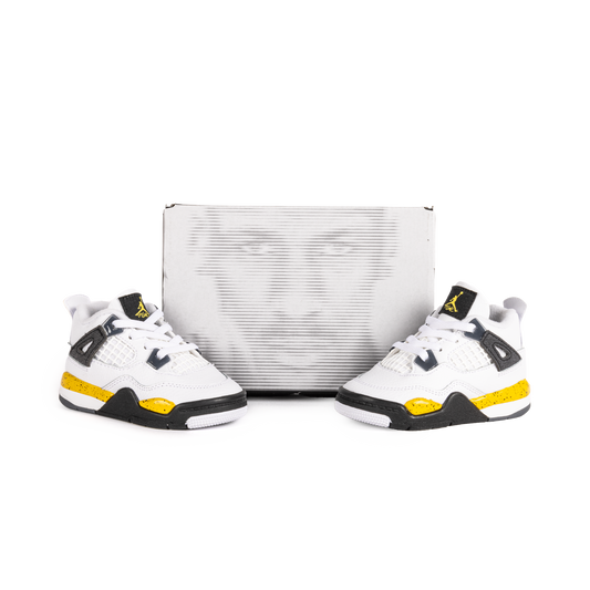Nike Jordan 4 Retro "Tour Yellow" (TD) White/Tour Yellow/Dark Blue Grey/Black BQ7670-102
