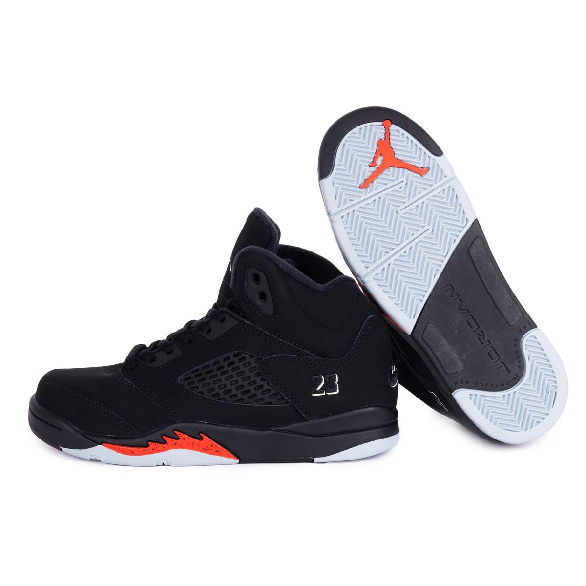 Nike Jordan 5 Retro "Halloween" (PS) Black/Black/Picante Red/Glow N The Dark HQ7979-001