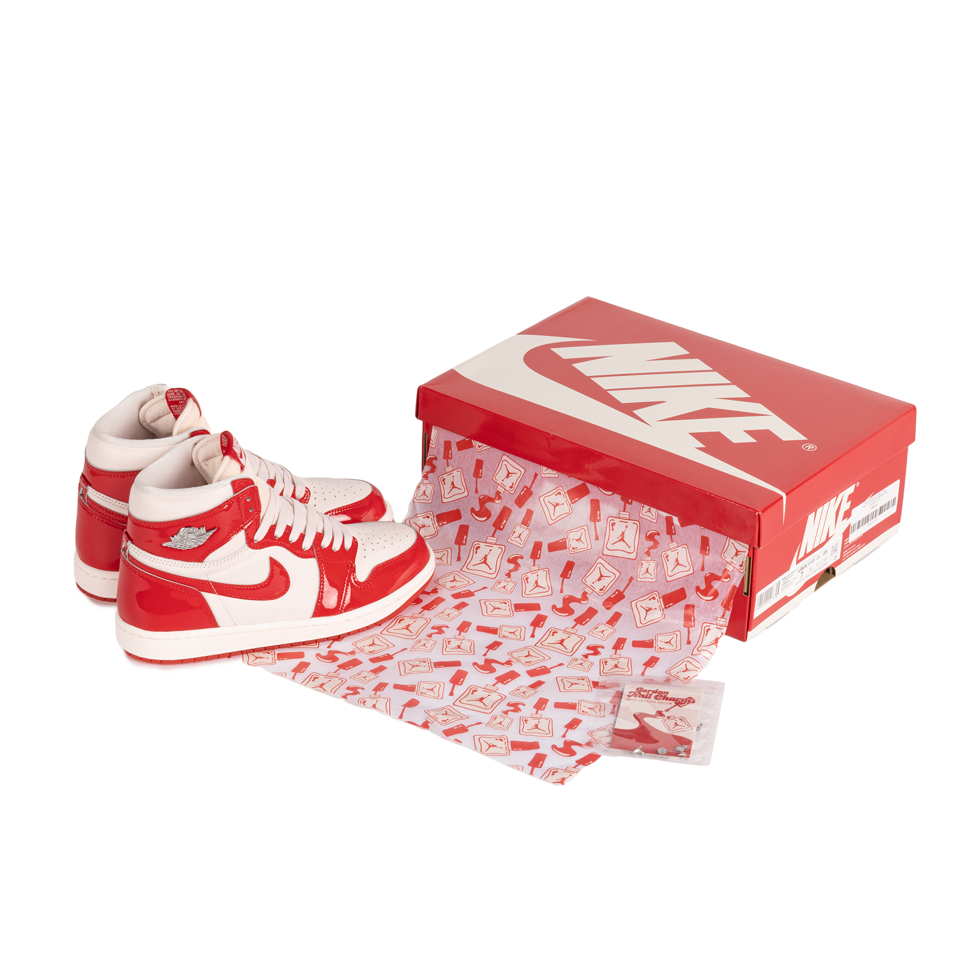 Nike Women's Air Jordan 1 Retro High OG "Nails and Grails" Uni Red/Metallic Silver FD2596-601