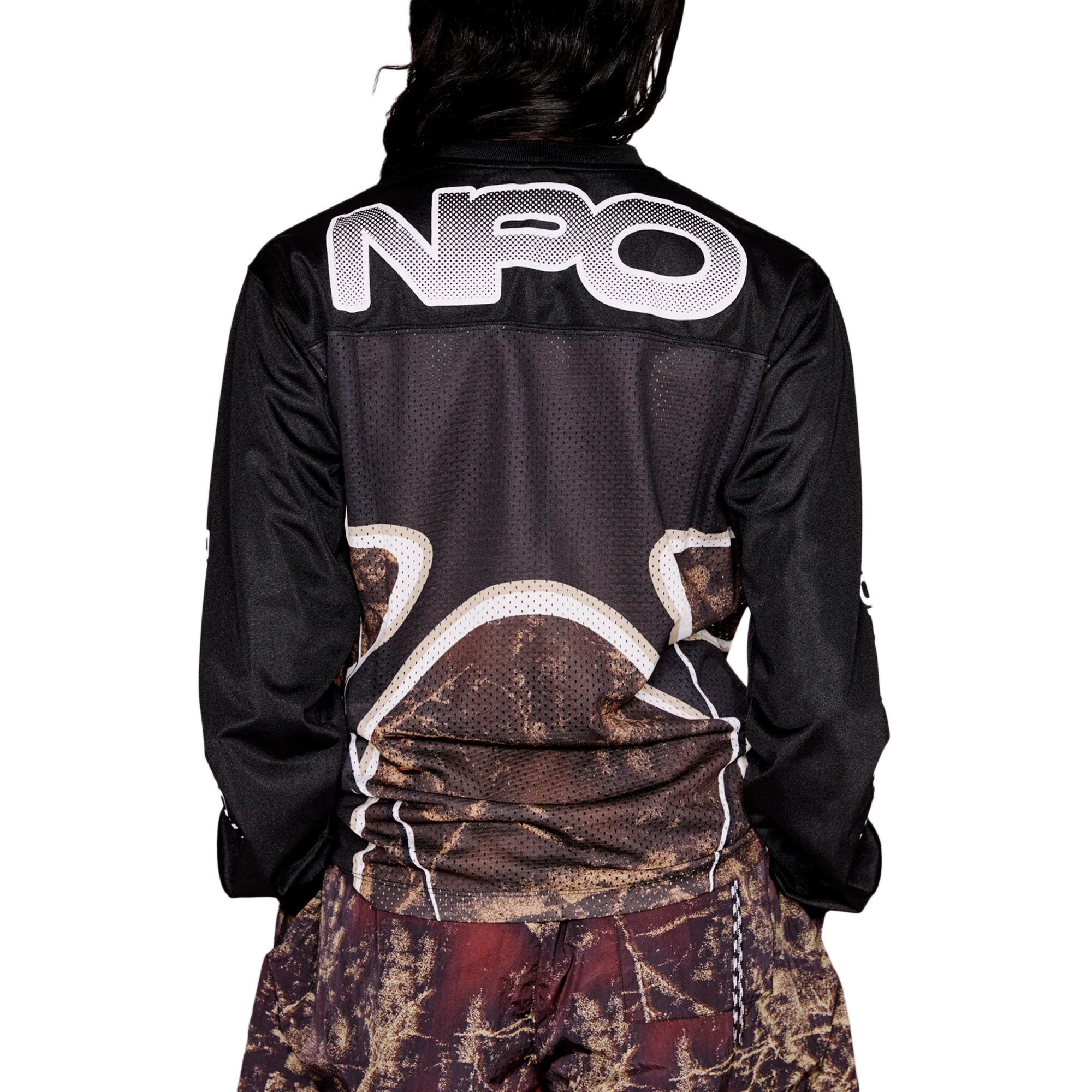 No Problemo Alien Long Sleeve Moto Shirt Black