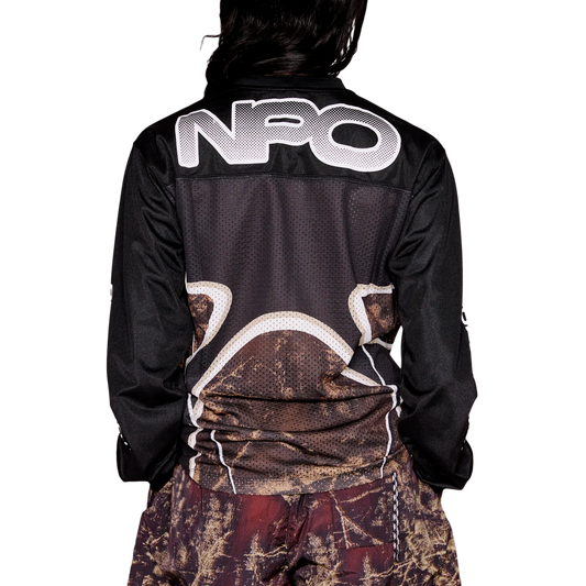 No Problemo Alien Long Sleeve Moto Shirt Black