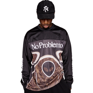 No Problemo Alien Long Sleeve Moto Shirt Black