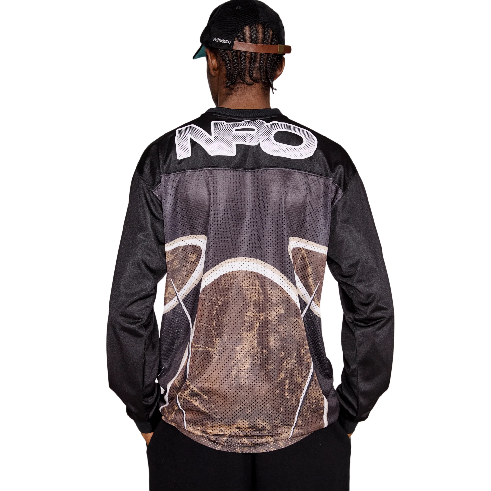 No Problemo Alien Long Sleeve Moto Shirt Black