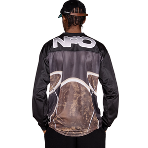 No Problemo Alien Long Sleeve Moto Shirt Black