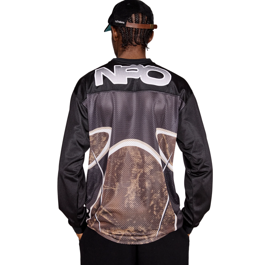 No Problemo Alien Long Sleeve Moto Shirt Black
