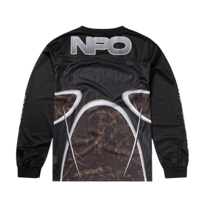 No Problemo Alien Long Sleeve Moto Shirt Black