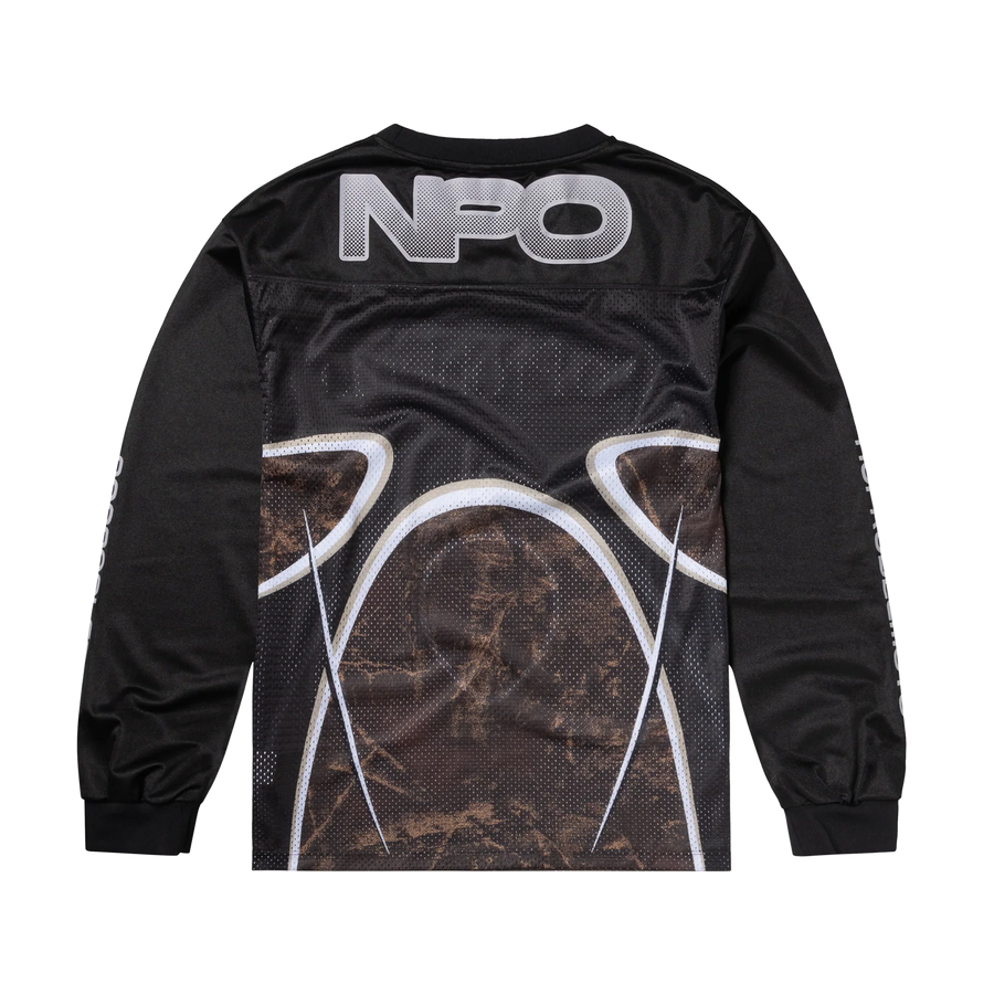 No Problemo Alien Long Sleeve Moto Shirt Black