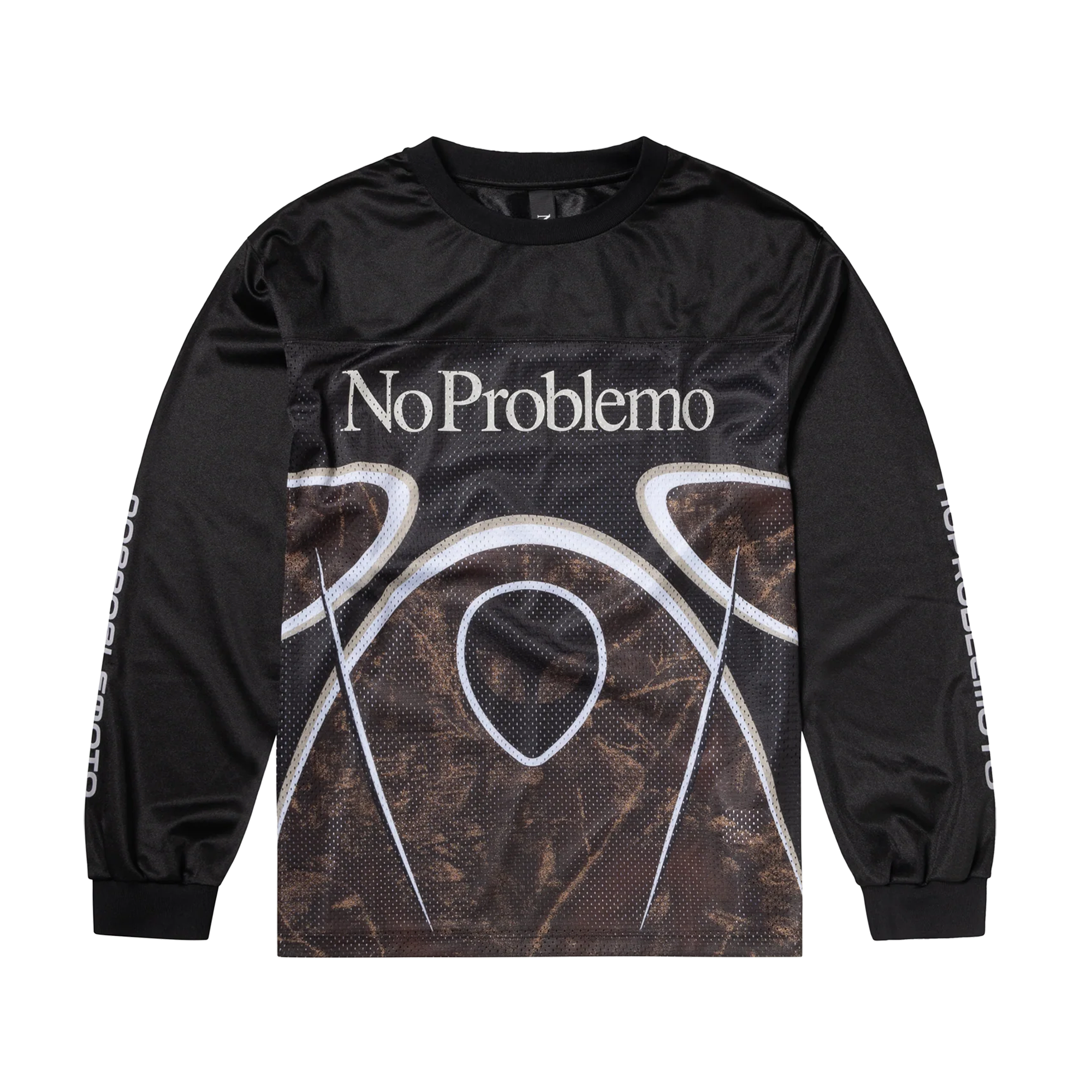 No Problemo Alien Long Sleeve Moto Shirt Black