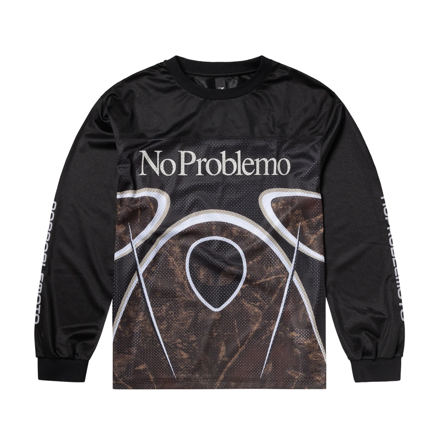 No Problemo Alien Long Sleeve Moto Shirt Black