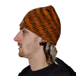 No Problemo Glitch Skull Hat Orange