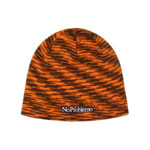 No Problemo Glitch Skull Hat Orange