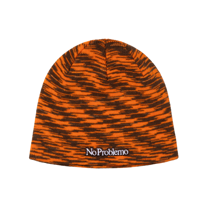 No Problemo Glitch Skull Hat Orange
