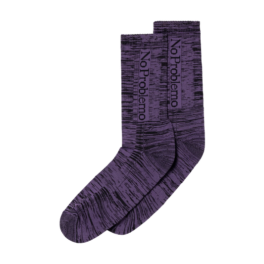 No Problemo Glitch Sock Purple