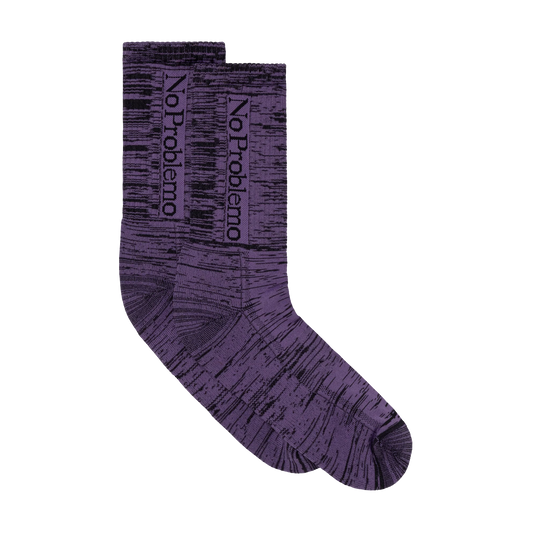 No Problemo Glitch Sock Purple