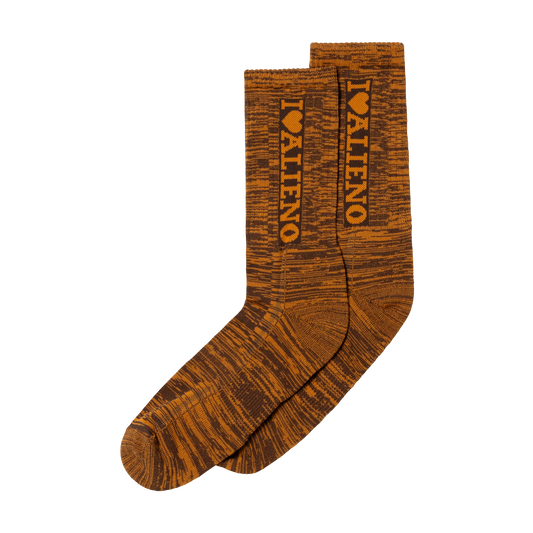 No Problemo I Heart Glitch Sock Orange