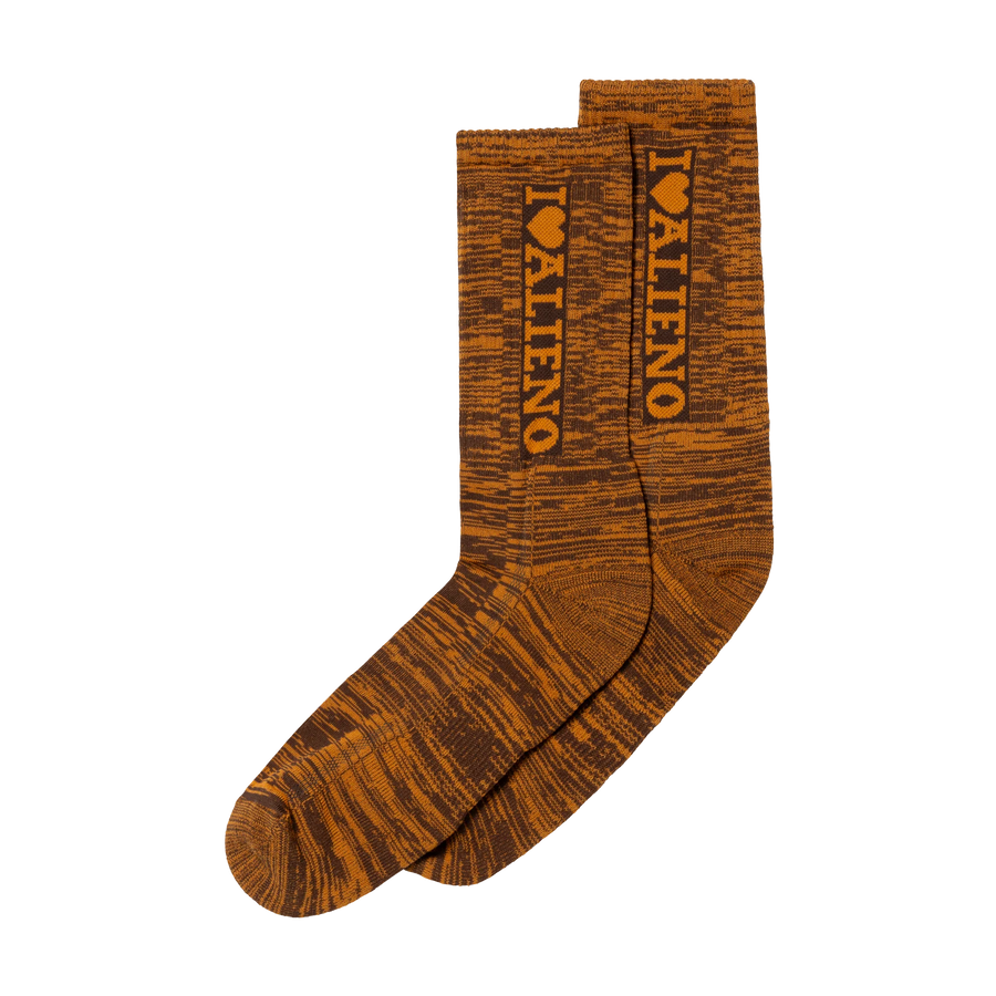 No Problemo I Heart Glitch Sock Orange