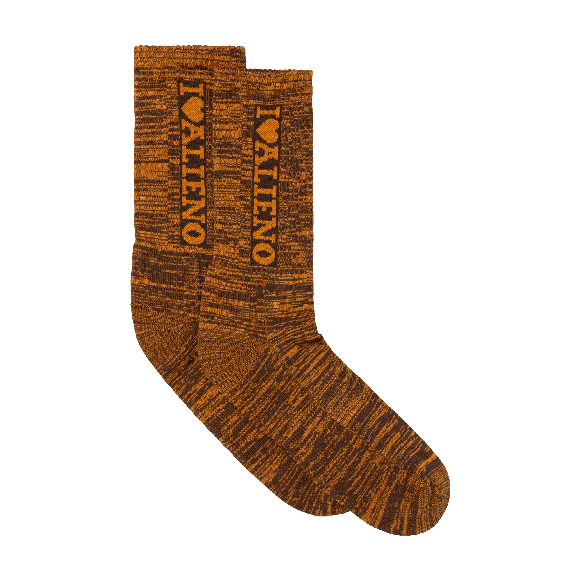 No Problemo I Heart Glitch Sock Orange