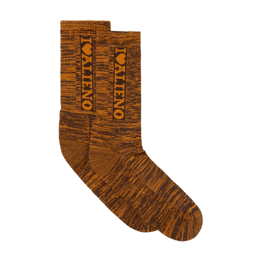 No Problemo I Heart Glitch Sock Orange